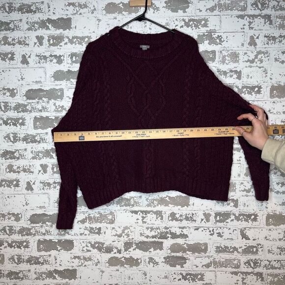 Aerie | women purple cropped knitted sweater - Picture 4 of 9